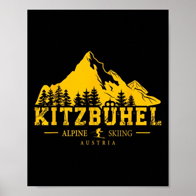 Kitzbühel Austria Ski Resort Alpine Skiing Austria Poster (Front)