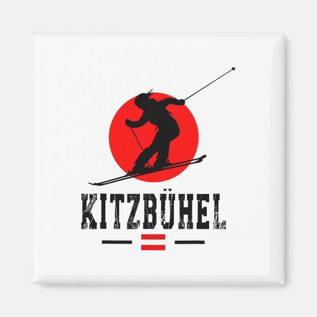 Kitzbühel Austria Ski Resort Alps Austrian Skiing  Magnet (Front)