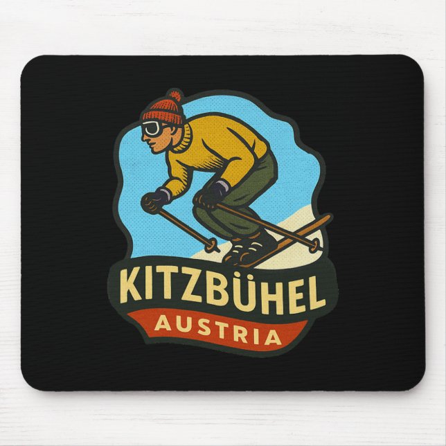 Kitzbühel Austria Skiing  Mouse Mat (Front)