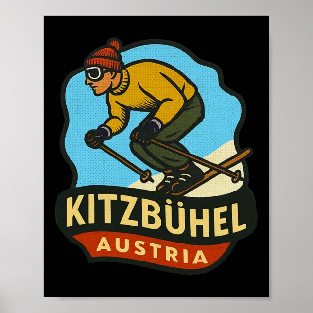 Kitzbühel Austria Skiing  Poster (Front)