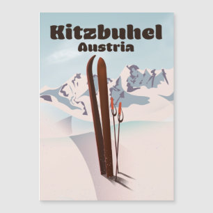 kitzbuhel Austrian ski poster