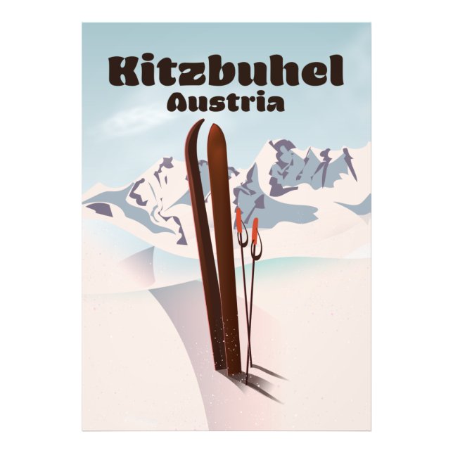 kitzbuhel Austrian ski poster (Front)