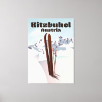 kitzbuhel Austrian ski poster