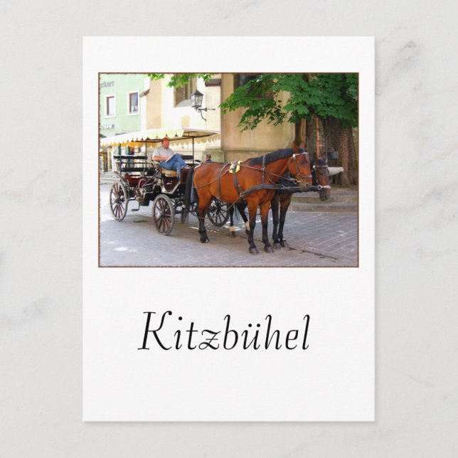 Kitzbuhel in the Tirol, Austria -- town scene Postcard (Front)