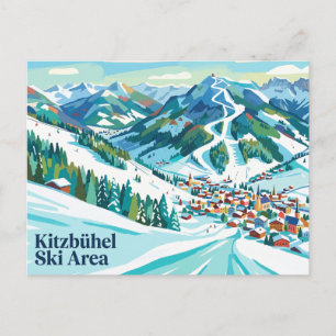 Kitzbühel Ski Area Austria Postcard