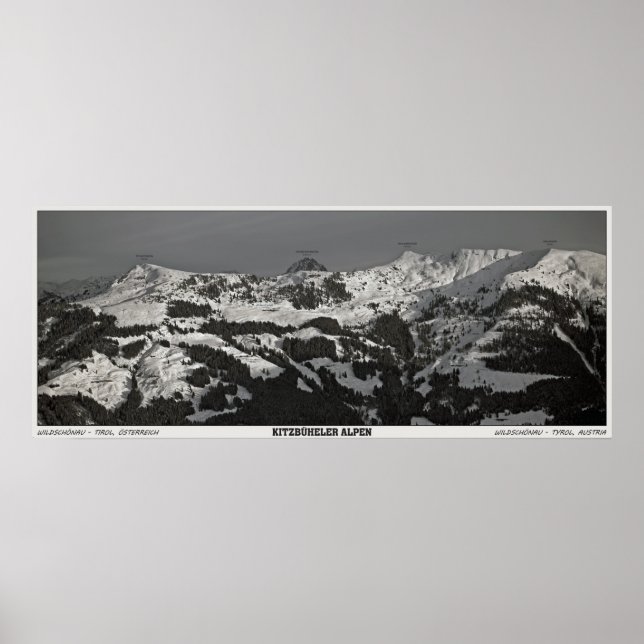 Kitzbühler Alps Panoramic Poster (Front)