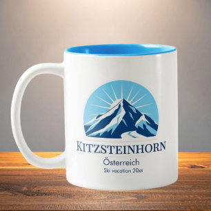 Kitzsteinhorn Austria ski resort souvenir Two-Tone Coffee Mug