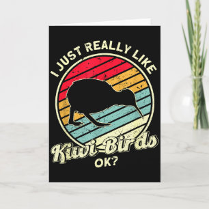 Kiwi &amp; New Zealand Uni-adults Black Cotton, Ly Card