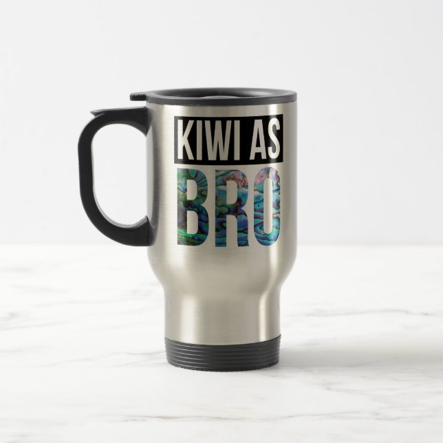 KIWI AS BRO GREETING PAUA TRAVEL MUG (Left)