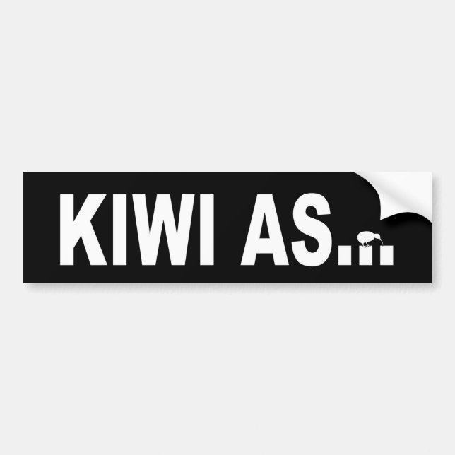Kiwi as for anyone from New Zealand Bumper Sticker (Front)