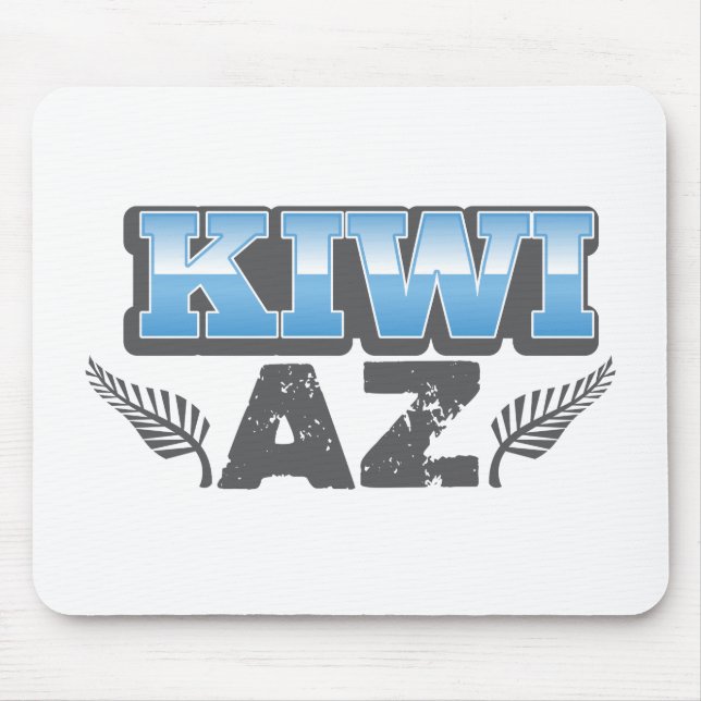Kiwi az in blue and silver mouse mat (Front)