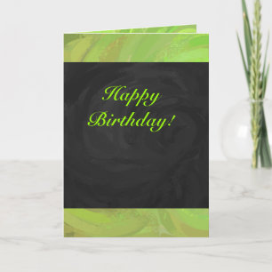 Kiwi Bash Green and Black Monogram Card