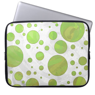 Kiwi Bash Green Polka Dot Laptop Sleeve