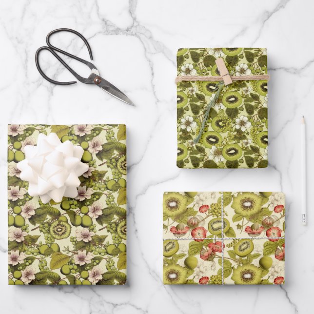 Kiwi Berry  Wrapping Paper Sheet (Front)