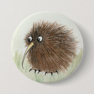 Kiwi Bird 7.5 Cm Round Badge