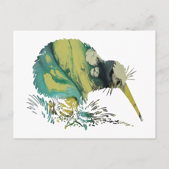 Kiwi Bird Art Postcard (Front)