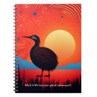 Kiwi Bird at Twilight  Notebook