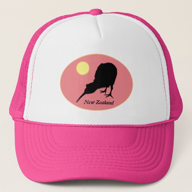 Kiwi Bird & Moon, New Zealand, Bro Fashion/ Hat (Front)