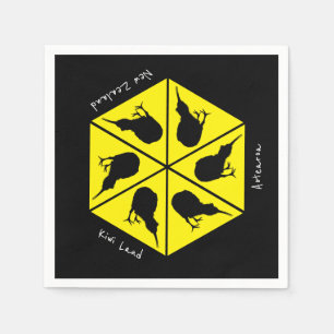 Kiwi Bird & New Zealand/ Aotearoa Islands (pizza) Napkin