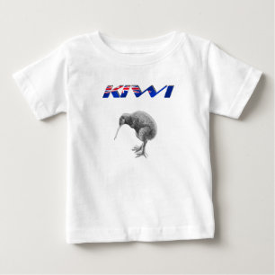 Kiwi Bird New Zealand flag logo gifts Baby T-Shirt