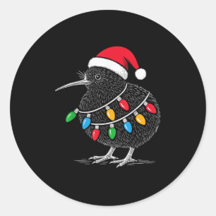 Kiwi Bird New Zealand Holiday Christmas  Classic Round Sticker