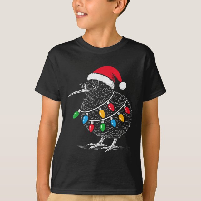 Kiwi Bird New Zealand Holiday Christmas  T-Shirt (Front)