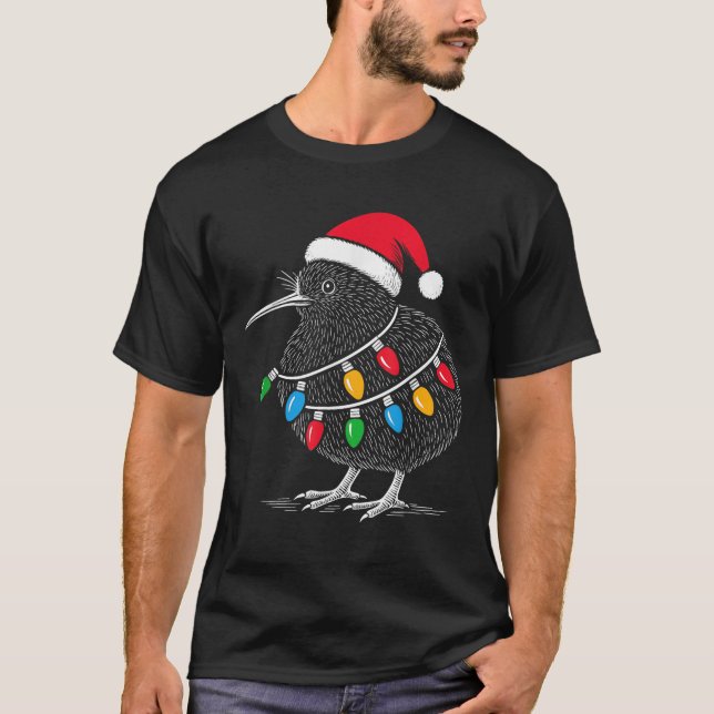 Kiwi Bird New Zealand Holiday Christmas  T-Shirt (Front)