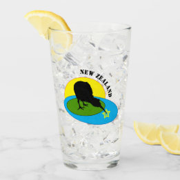 Kiwi Bird & New Zealand party / drinks Glass