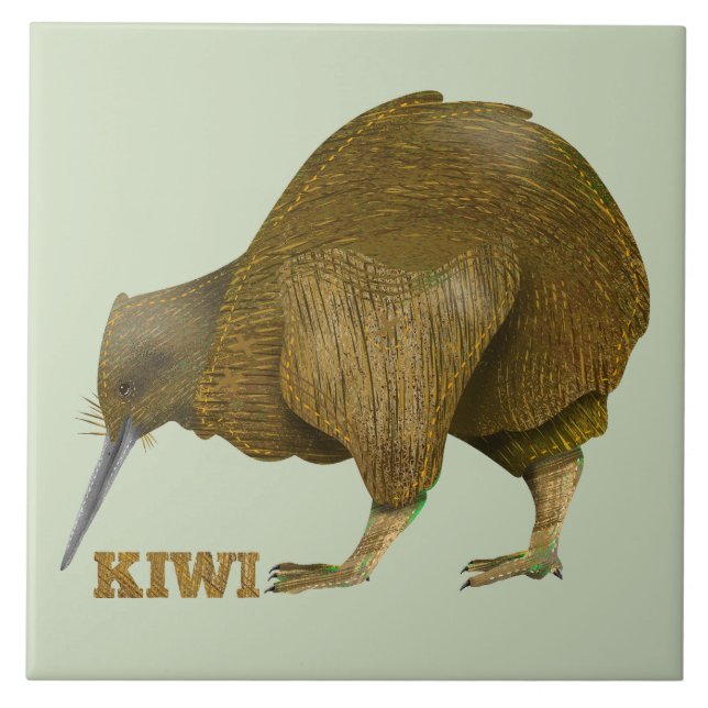 Kiwi bird New Zealand Tile (Front)