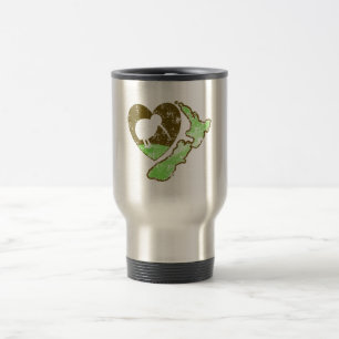 Kiwi bird NEW ZEALAND with a love heart Travel Mug