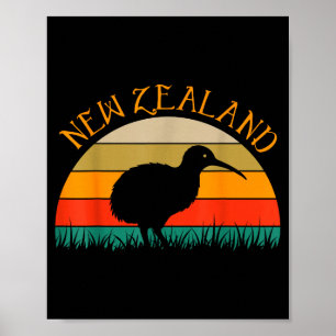 Kiwi Bird Nz Travel New Zealander New Zealand Poster