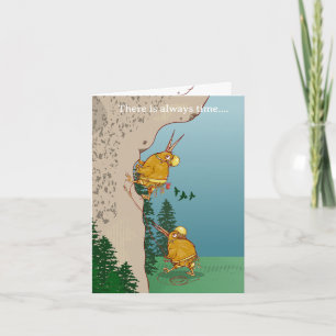 Kiwi Bird rock climbing Card