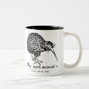 Kiwi bird Two-Tone coffee mug