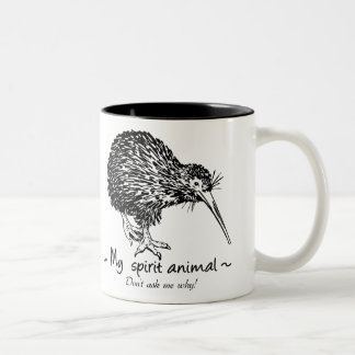 Kiwi bird Two-Tone coffee mug