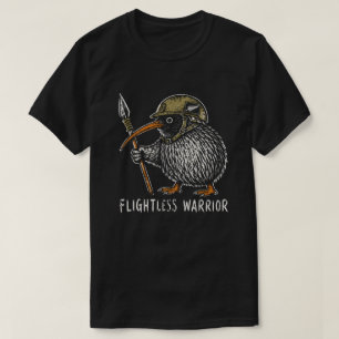 Kiwi Bird Warrior Spear Helmet Vintage T-Shirt