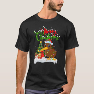 Kiwi Bird Xmas Decorations Santa Kiwi Bird Christ T-Shirt