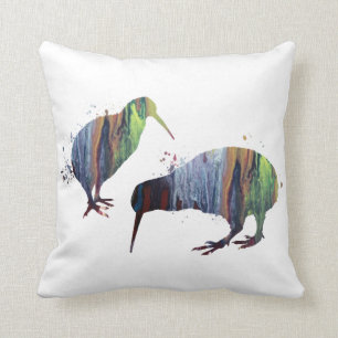 Kiwi birds cushion