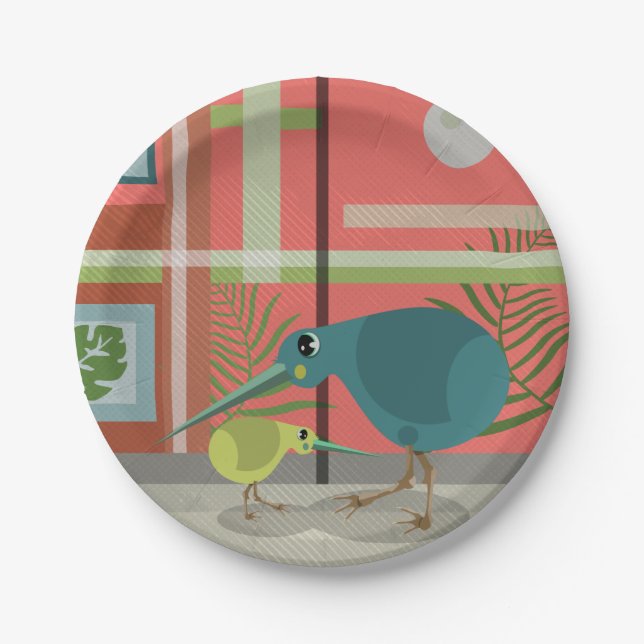 Kiwi Birds inside Paper Plate (Front)