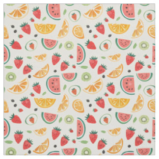 Kiwi & Botanical Pattern Fabric