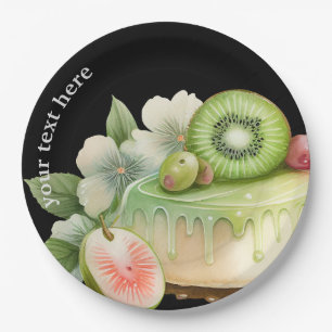 Kiwi Cake paper plates