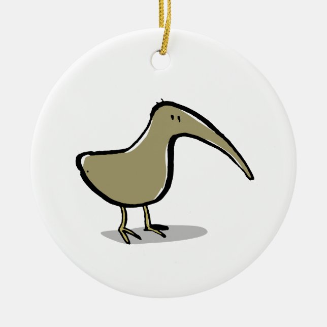 kiwi ceramic tree decoration (Front)