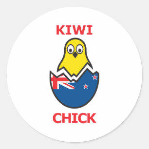 Kiwi Chick Classic Round Sticker