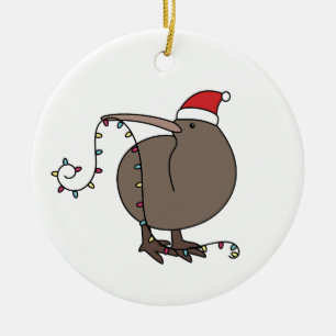 Kiwi Chirstmas Ceramic Tree Decoration