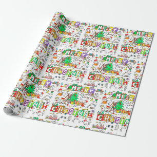 Kiwi Christmas wrapping paper by Nicole Janes