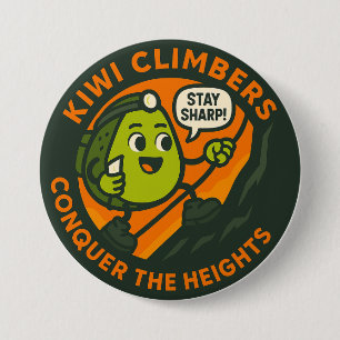 Kiwi Climbers Conquer The Heights 7.5 Cm Round Badge