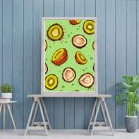 Kiwi & Coconut Duo | Tropical Watercolor Fruit