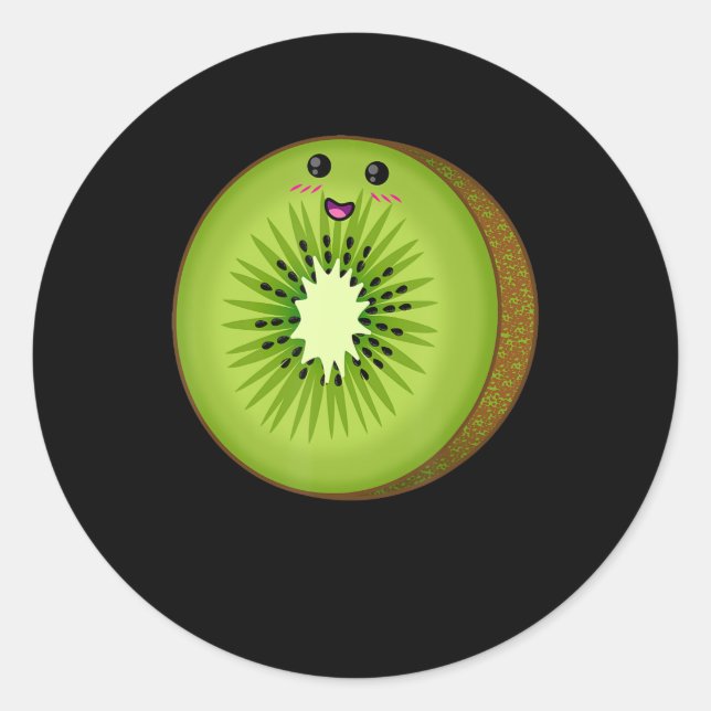 kiwi costume food fruit halloween lazy easy classic round sticker (Front)
