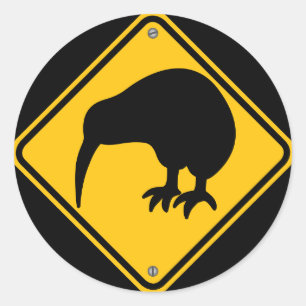 Kiwi Crossing Classic Round Sticker