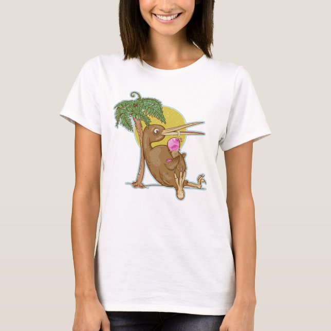 Kiwi eating an icecream T-Shirt (Front)