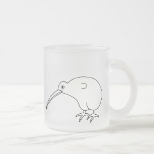 Kiwi Frosted Glass Coffee Mug